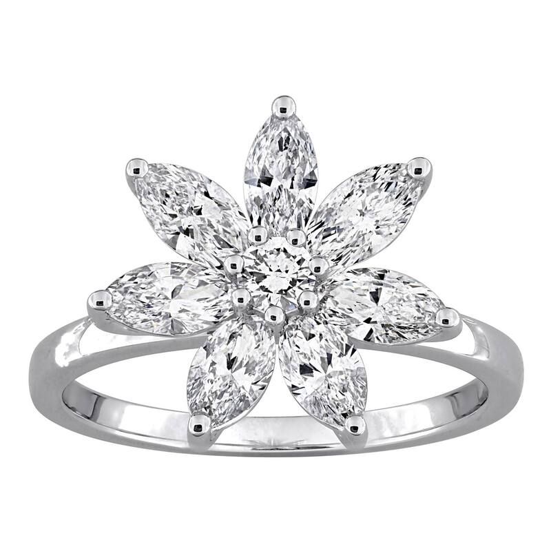 ステラ グレース レディース アクセサリー リング Stella Grace 14k White Gold 12 CaratW Marquise Round LabGrown Diamond Flowering 14k White Gold ホワイト 299,610円