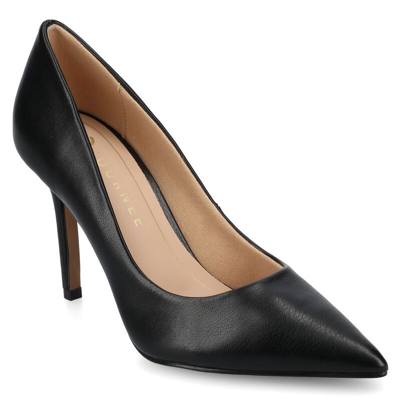 ジャーニー レディース シューズ パンプス ヒール Journee Venus Womens Pointed Toe Stiletto Heel Comfort Dress Pumps Black Pu ブラック