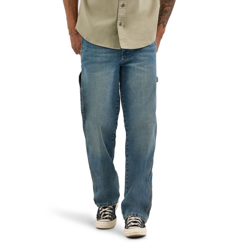 ラングラー メンズ ボトムス デニムパンツ ジーンズ Mens Wrangler StraightLeg Carpenter Jeans Faded Blue ブルー
