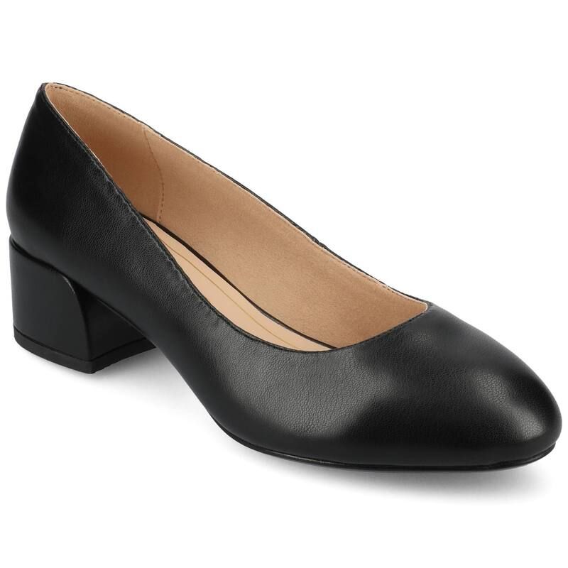 ジュルネ コレクション レディース シューズ パンプス ヒール Journee Collection Medium and Wide Width Saarii WomenslipOn Block Heel Pumps Black ブラック