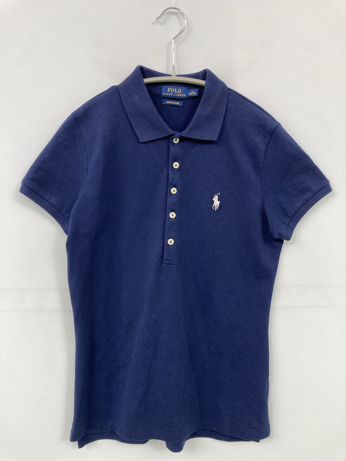 Polo Ralph Lauren ポロラルフローレン ポロシャツ M ネイビー 無地 ワンポイント 半袖 レディース