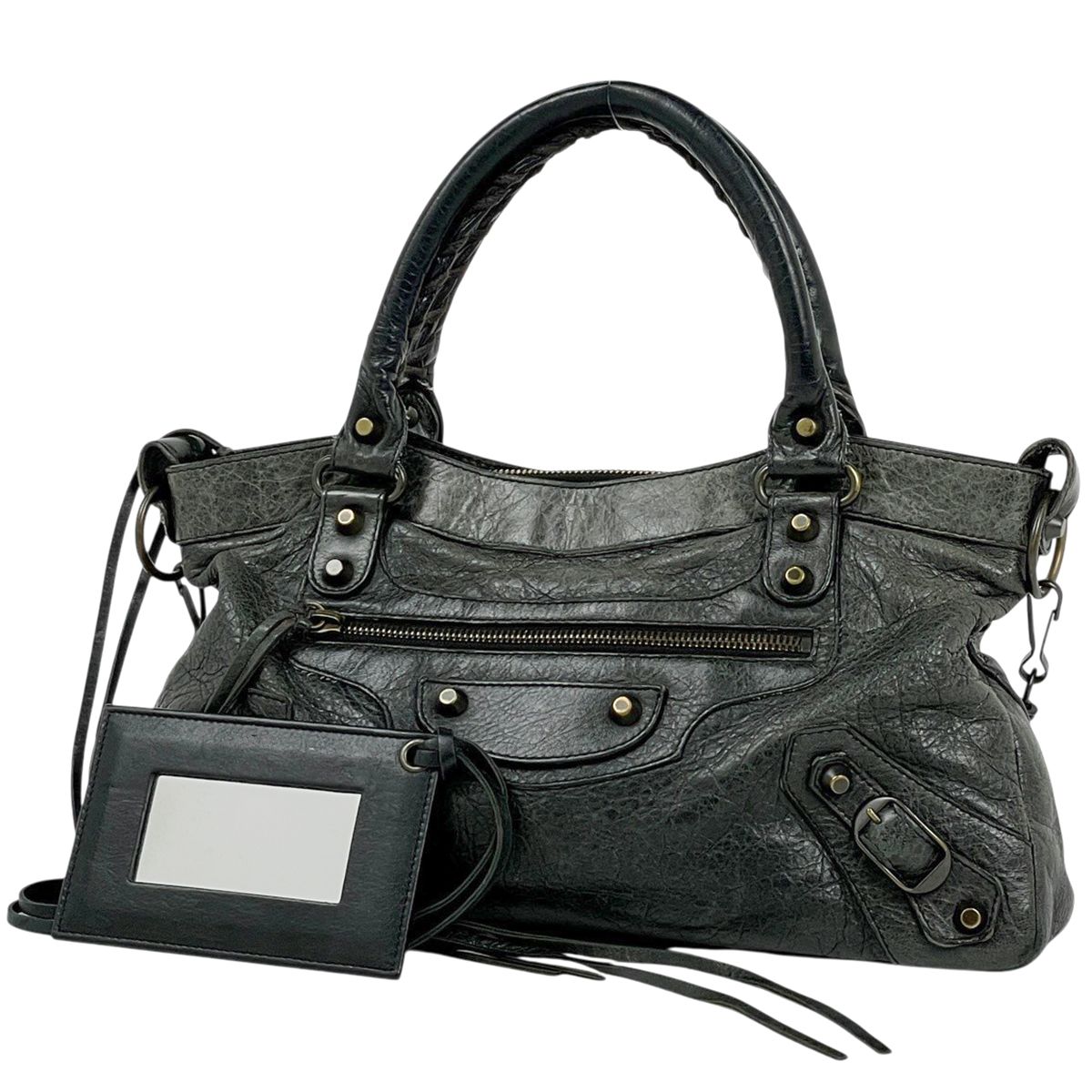 バレンシアガ BALENCIAGA ザ ファースト ハンドバッグ レザー ブラック 103208 レディース 【中古】