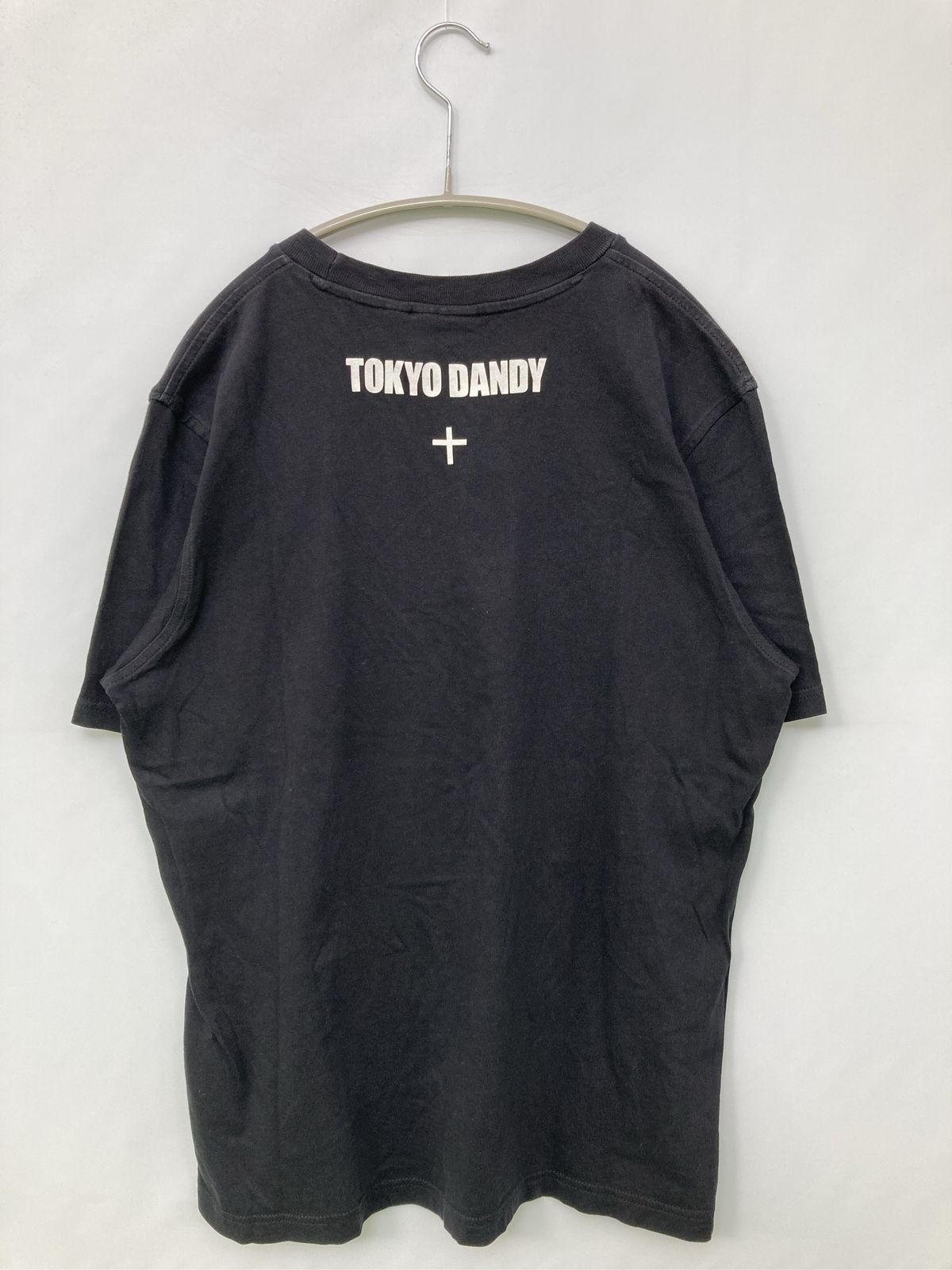 adidas アディダス Tシャツ/カットソー L ブラック 前面プリント バックプリント ブランドロゴ ミドル丈 半袖 クルーネック(丸首) メンズ レディース