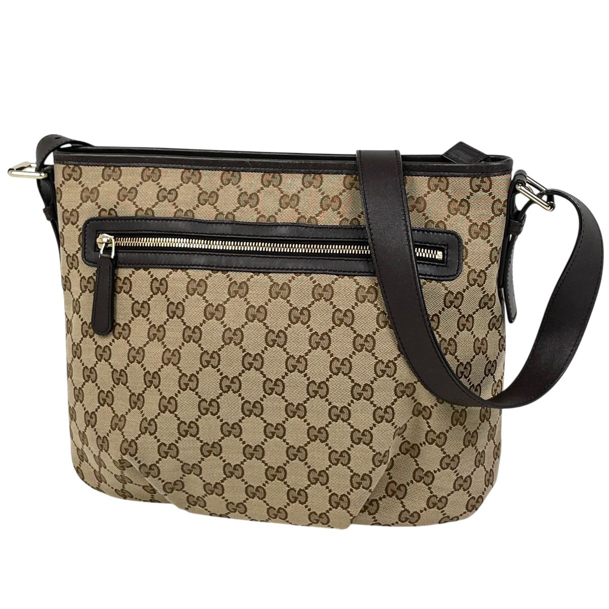 グッチ GUCCI GG柄 ショルダーバッグ GGキャンバス ブラウン 388930 レディース 【中古】