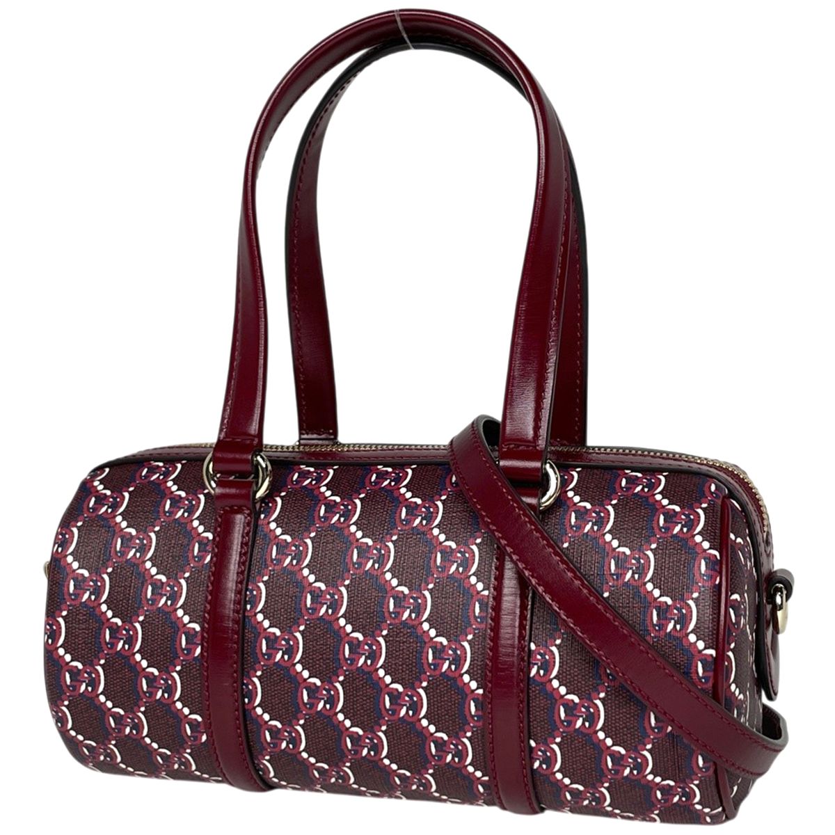 グッチ GUCCI GGシャドウ ハンドバッグ 2WAY コーティングキャンバス レッド 796230 レディース 【中古】