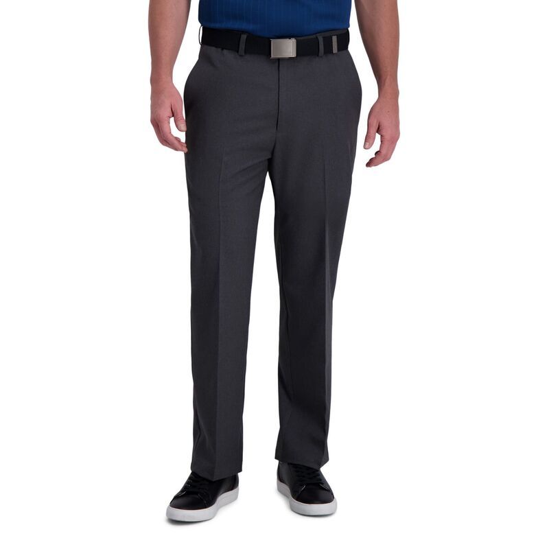 ハガー メンズ ボトムス カジュアルパンツ Mens Haggar Cool Right Performance Flex ClassicFit FlatFront Pants Dark Gray Heather グレー