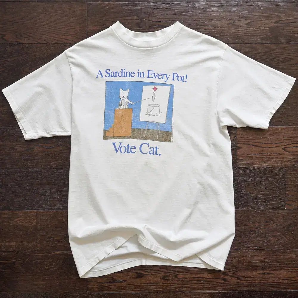 90s A Sardine in Every Pot Vote Cat ビンテージ