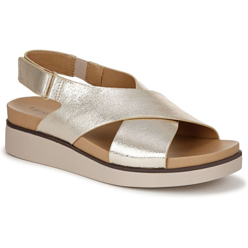 ライフストライド レディース シューズ サンダル LifeStride Georgina Womenslingback Sandals Gold ゴールド