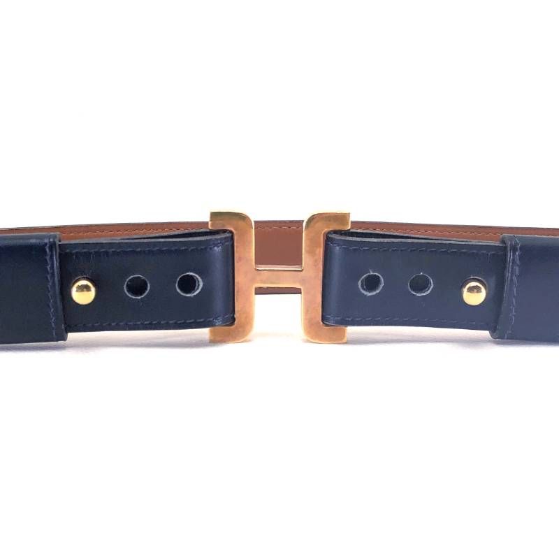 希少・ヴィンテージ】HERMES エルメス／Hバックル ベルト／レザー