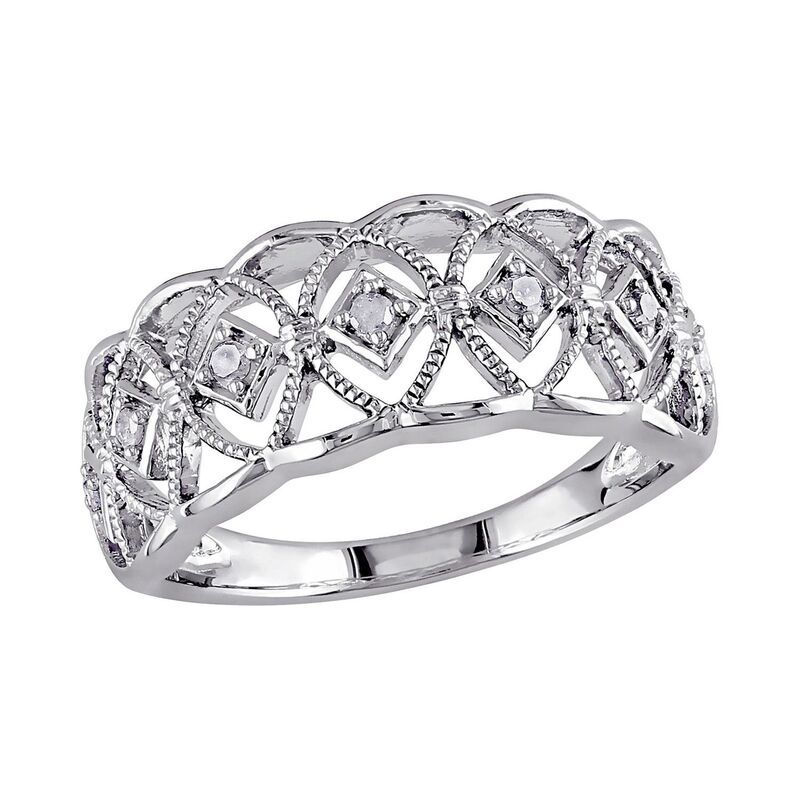 ステラ グレース レディース アクセサリー リング Stella Grace 110 CaratW Diamond Sterling Silver Openwork Ring White ホワイト