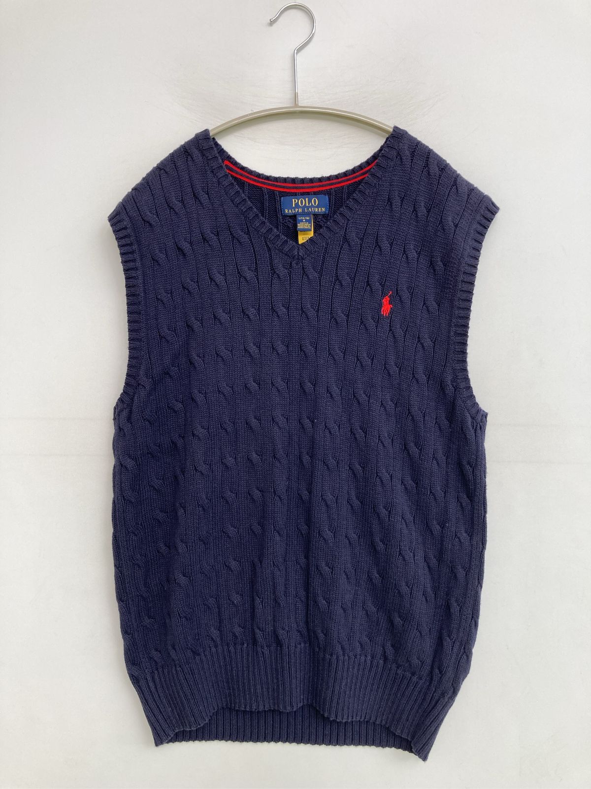 Polo Ralph Lauren ポロラルフローレン ベスト L ネイビー 無地 ワンポイント ブランドロゴ メンズ レディース