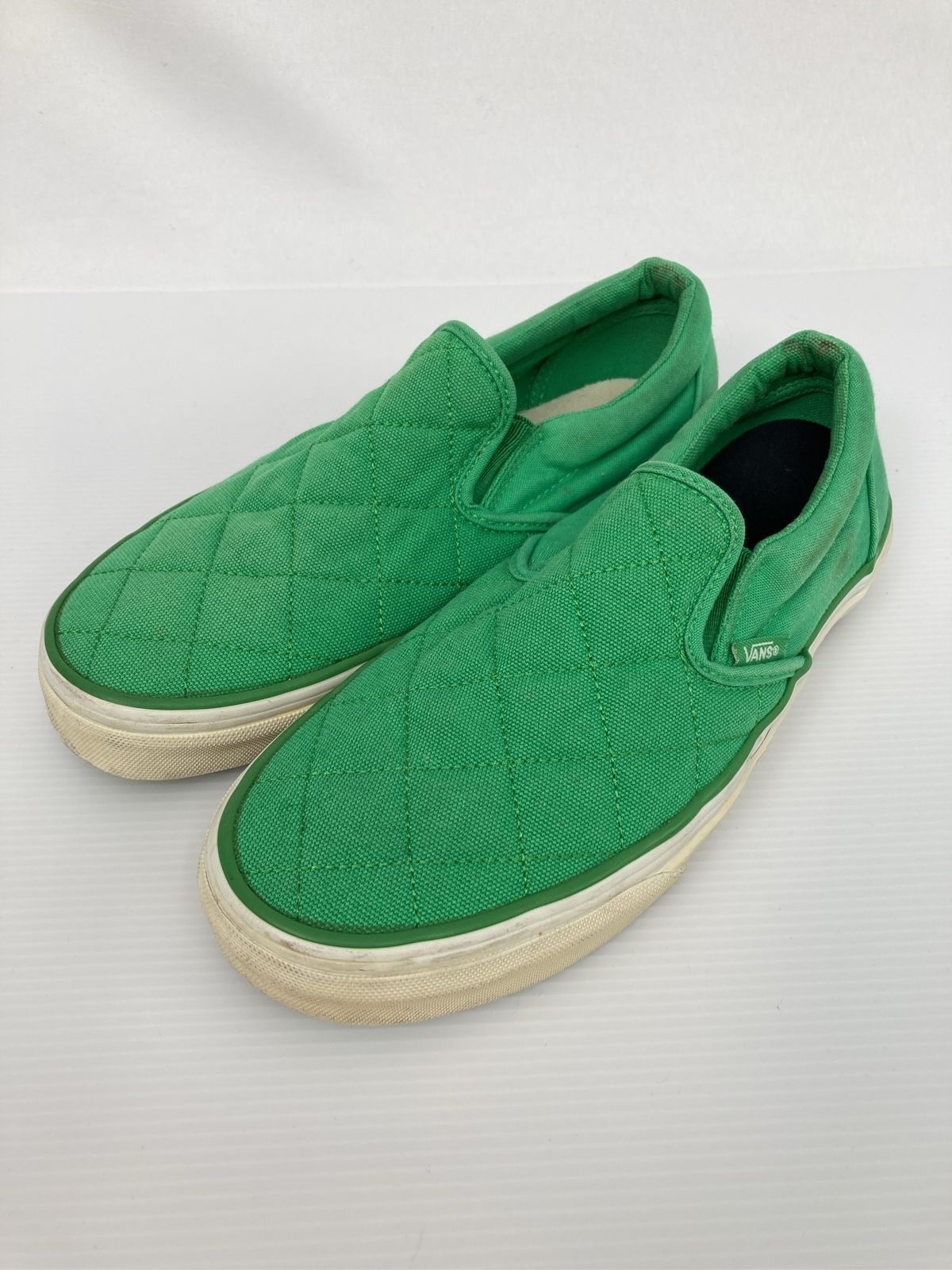 VANS バンズ スリッポン グリーン キャンバス キルティング メンズ レディース