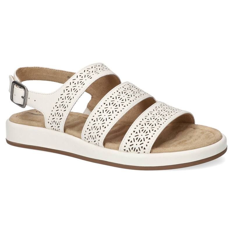 イージーストリート レディース シューズ サンダル プラットフォーム Easy Street Comfort Platform Womenslingback Sandals White ホワイト