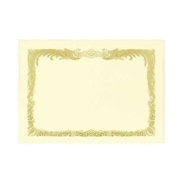 (まとめ) TANOSEE 賞状用紙 クリーム A4 タテ書用 1冊（10枚） 〔×30セット〕