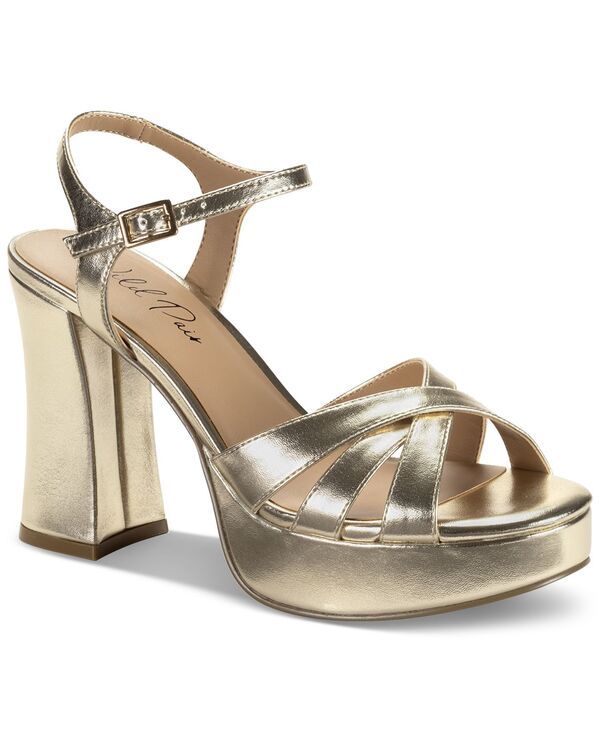 ワイルド ペアー レディース シューズ サンダル プラットフォーム Wild Pair Womens Reemii Platform Sandals Gold Smooth ゴールド