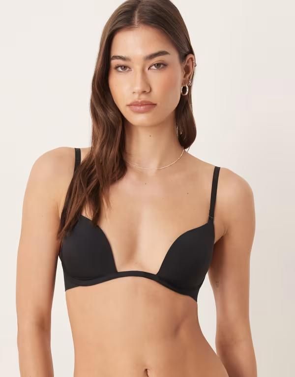 カルバンクライン レディース アンダーウェア ブラジャー Calvin Klein perfectly fit plunge bra Black ブラック