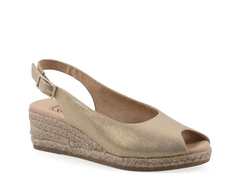 ホワイトマウンテン レディース シューズ サンダル White MountainMaizespadrille Wedge Sandal Gold Metallic ゴールド