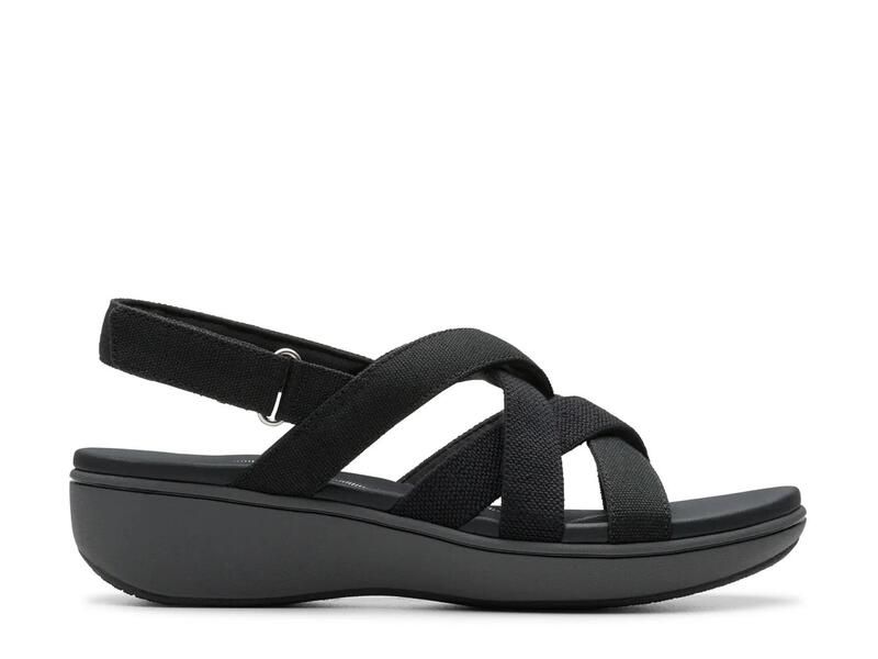 クラークス レディース シューズ サンダル ClarksBreezeRae Ana Sandal Black Canvas ブラック