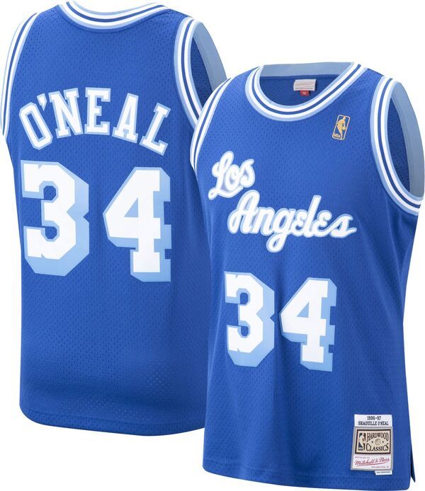 ミッチェルネス メンズ トップス シャツ ジャージー Mitchell Ness Mens Los Angeles Lakershaquille ONeal 34 Swingman Blue Jersey NoColor ブルー