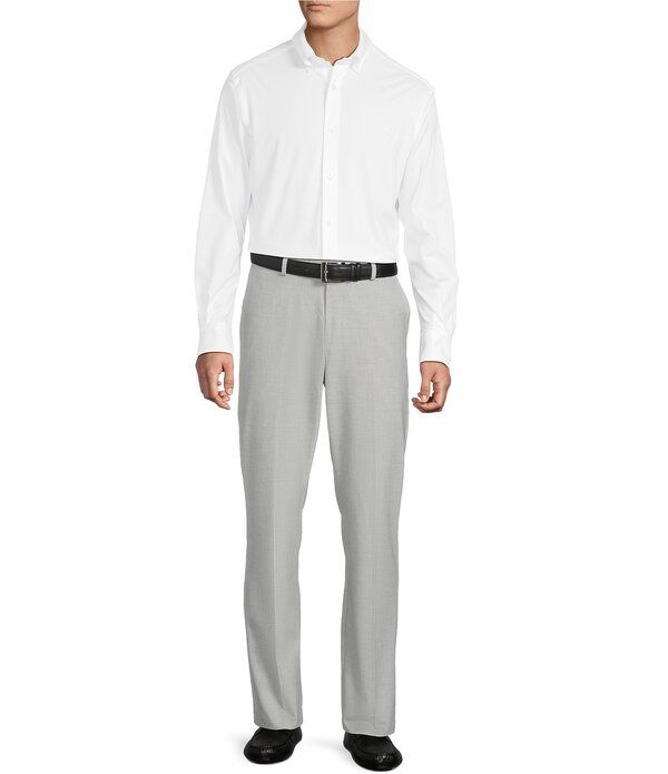 ダニエル クレミュ メンズ ボトムス カジュアルパンツ Daniel Cremieux Signature Label Flat Front Classic Fit Solid Pants Light Grey グレー