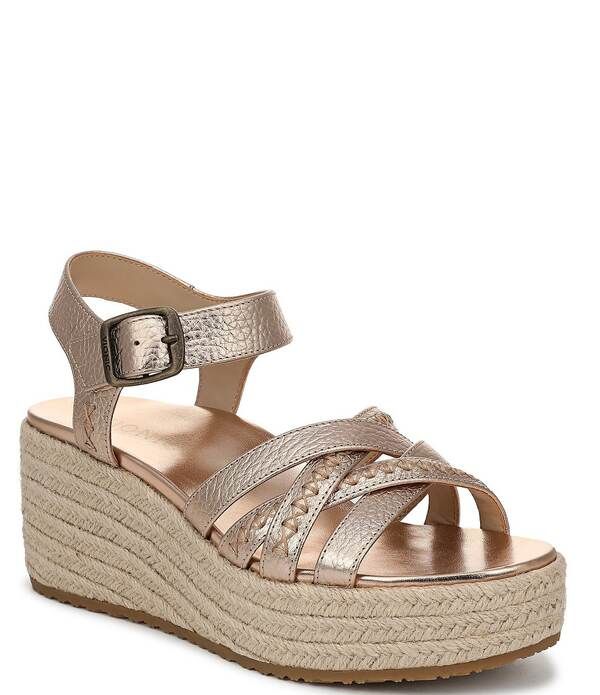 バイオニック レディース シューズ サンダル レザー Vionic Dana Vegan Leather Wedgespadrille Sandals Bronze