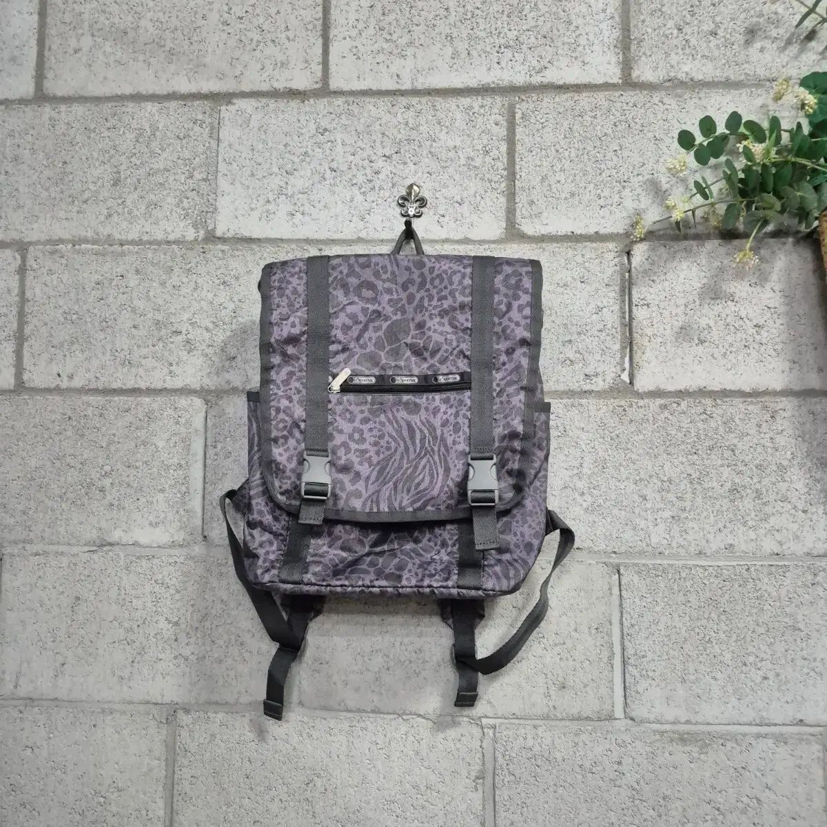 LeSportsac レオパード PURPLE パープル バックパック