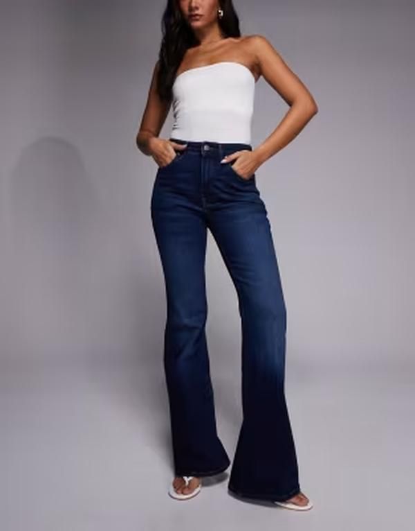 グッドアメリカン レディース ボトムス デニムパンツ ジーンズ Good American good legs flare jeans in dark blue wash Dark blue ブルー