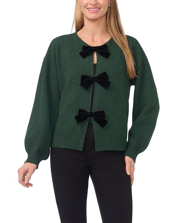 セセ レディース アウター カーディガン セーター CeCe Bow Closure Cardigan Sweater Brunswick