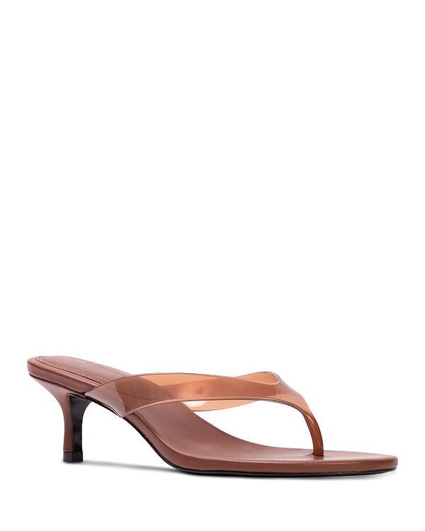 ブラックスエードスタジオ レディース シューズ ヒール サンダル Black Suede Studio Womens Kitten Heel Thong Sandals Chestnut