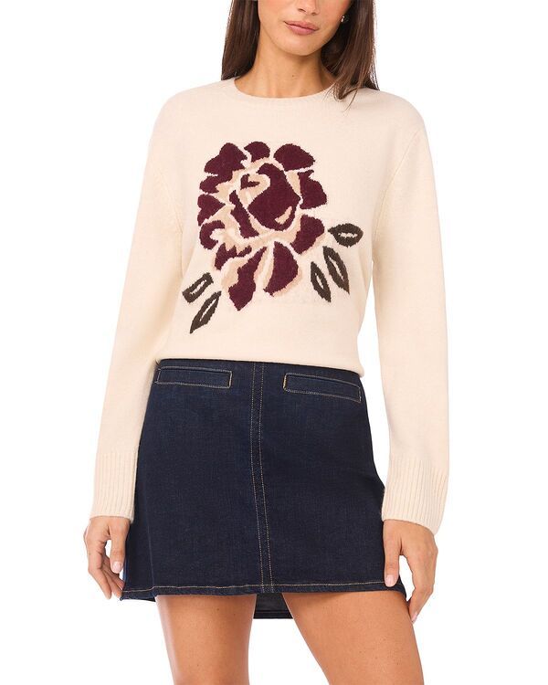 ヴィンスカムート レディース アウター ニット・セーター クルーネック VINCE CAMUTO Rose Crewneck Pullover Sweater Birch