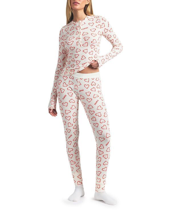 スキムズ レディース ボトムス レギンス コットン SKIMS Cotton Rib Henley Leggingset Marble Candy Heart 19,156円