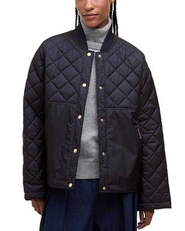 バブアー レディース アウター ジャケット・ブルゾン キルティング Barbour Wetherby Quilted Jacket Dark NavyDress Tartan ネイビー