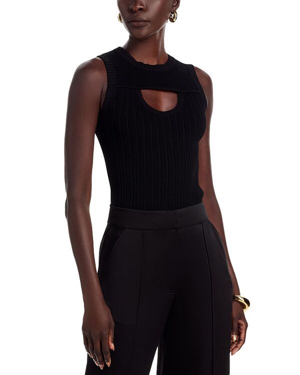 レイミー ブルック レディース トップス タンクトップ リブニット Ramy Brook Morgann Rib Knitank Black ブラック