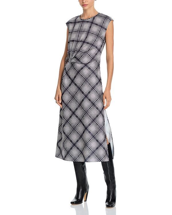 デレクラムテンクロスバイ レディース トップス ワンピース ミディ サテン Derek Lam 10 Crosby Adelita Satin Midi Dress BlackShark ブラック