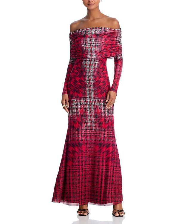 エーエフアールエム レディース トップス ワンピース マキシ AFRM Thelma Houndstooth Maxi Dress Ruby Houndstooth ルビー