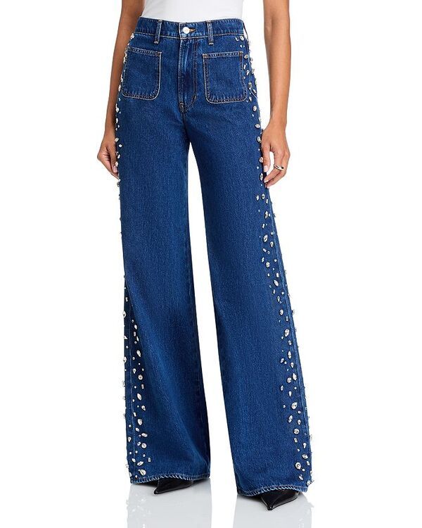 ヴェロニカ ベアード レディース ボトムス デニムパンツ ワイドレッグ ジーンズ Veronica Beard Kasey Mid Rise Wide Leg Jeans in Stoned Bright Stoned Bright Blue ブルー