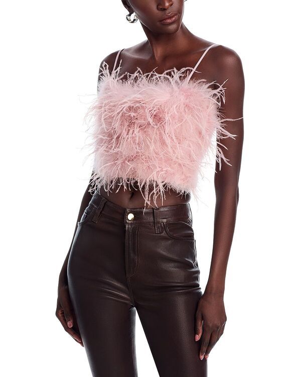 ルーシーパリ レディース トップス シャツ Lucy Paris Milly Feather Top Dusty Rose