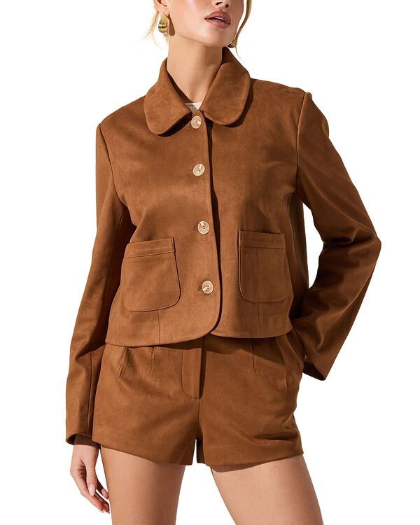 アストール レディース アウター ジャケット・ブルゾン ASTR the Label Jude Button Front Jacket Camel キャメル