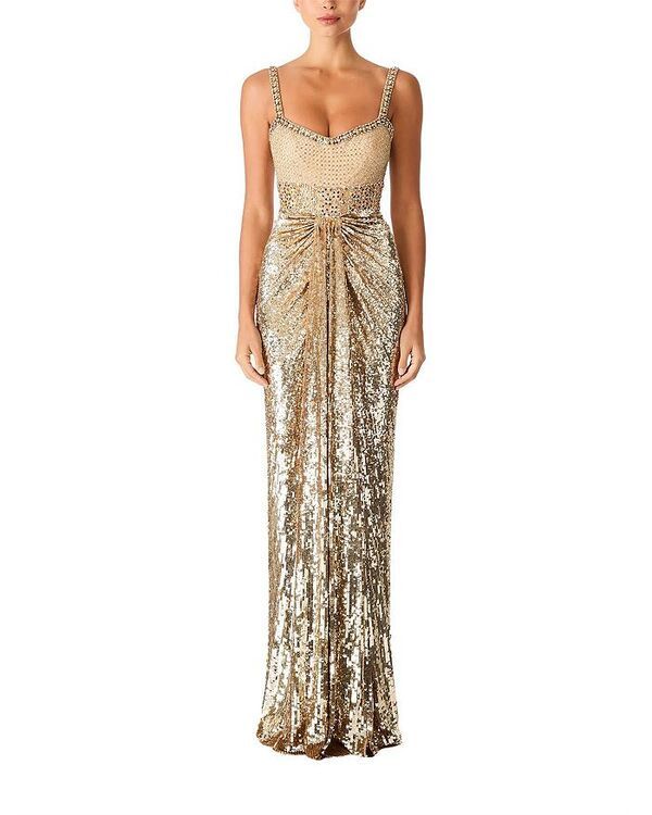 ジェニー・パッカム レディース トップス ワンピース ドレープ マキシ Jenny Packham Onlyou Embellishedraped Maxi Dress Illusion