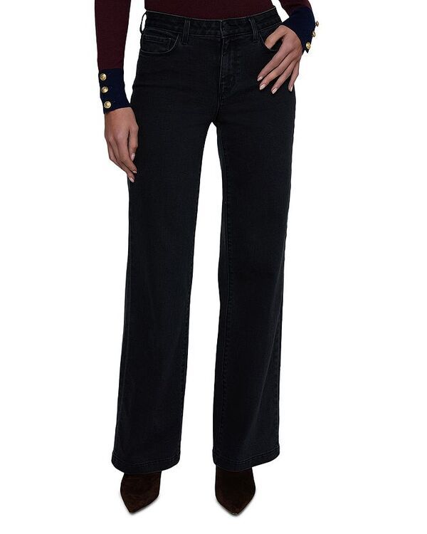 ラジャンス レディース ボトムス デニムパンツ ワイドレッグ ジーンズ LAGENCE Scottie High Rise Wide Leg Jeans in Washed Black ブラック