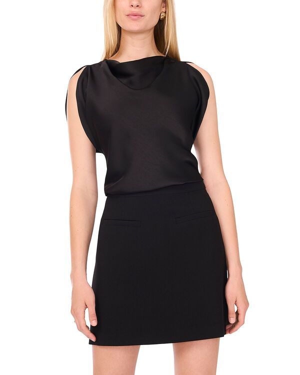 ワンステイト レディース トップス シャツ ノースリーブ 1STATE Drapey Sleeveless Top Rich Black ブラック