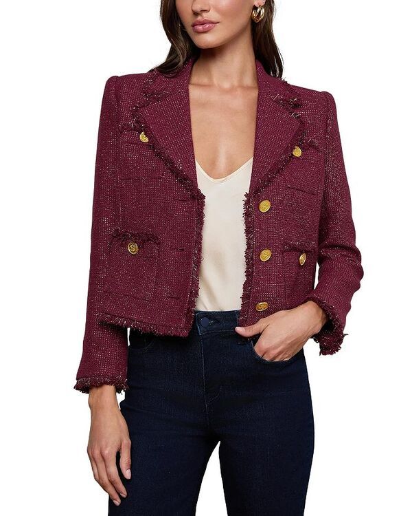 ラジャンス レディース アウター ジャケット・ブルゾン LAGENCE Sylvia Collared Jacket Malbec Gold ゴールド