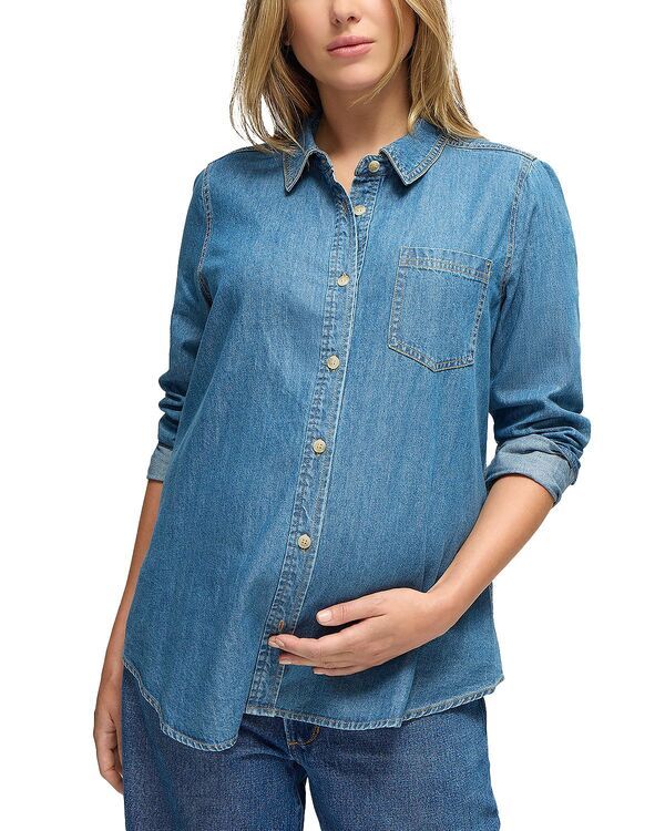 イングリッドイザベル レディース トップス シャツ ボタンダウン デニム マタニティ Ingrid Isabel Button Down Denimaternity Shirt Med Wash デニム