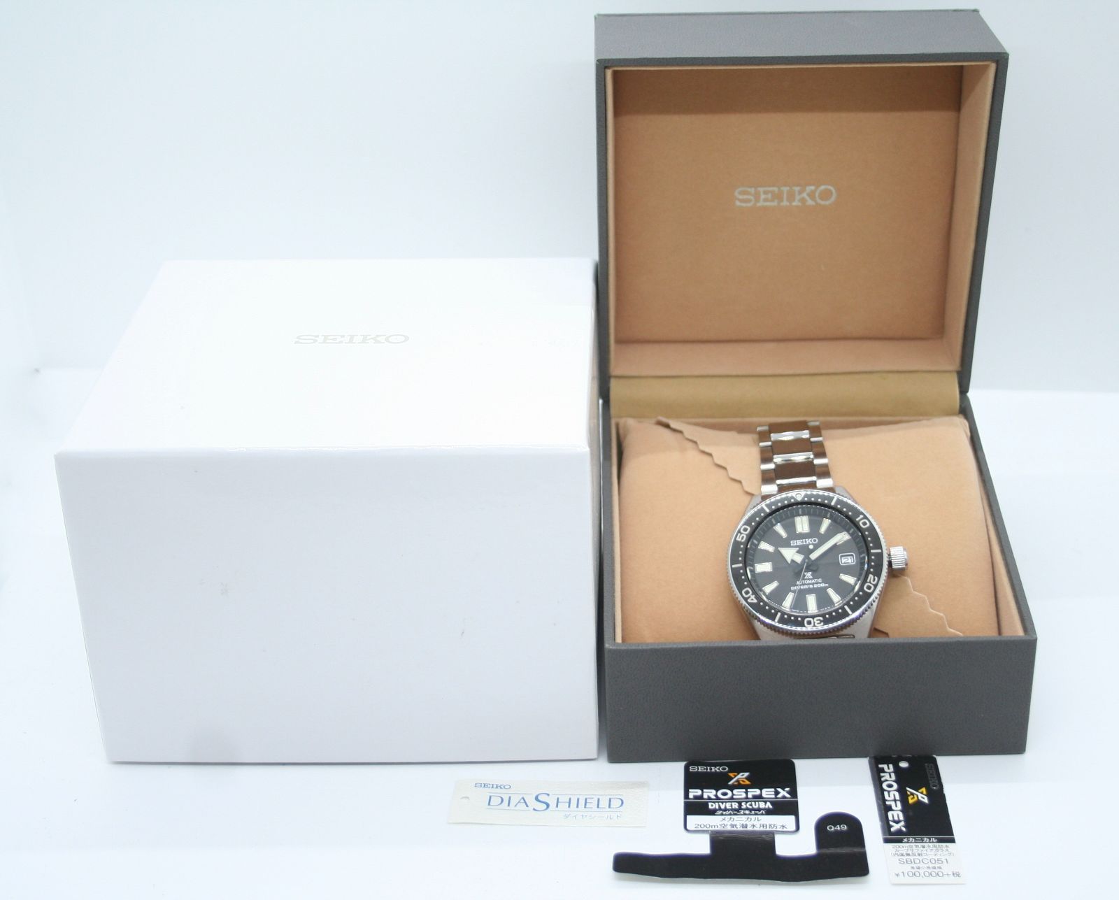 【美品 保証付 動作確認済】SEIKO Prospex 200m Date 6R15-03W0 SBDC051 Automatic Black Dial Mens セイコー プロスペックス 自動巻 #T389