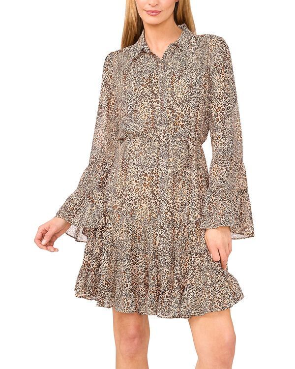 セセ レディース トップス ワンピース ティアード CeCe Tiered Flounce Sleeve Dress Dune