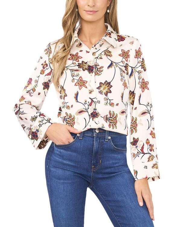 セセ レディース トップス シャツ プリント CeCe Printed Shirt Buttercream