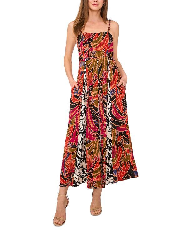 ヴィンスカムート レディース トップス ワンピース マキシ VINCE CAMUTO Inverse Pleat Maxi Dresspiced Peach ピーチ