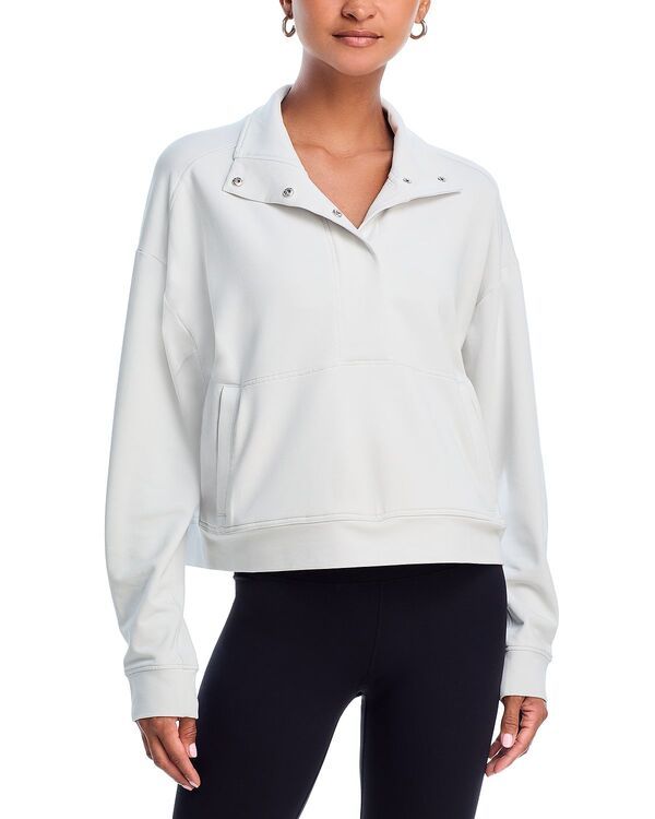 アクア レディース アウター パーカー・スウェット シャツ AQUA Everywhere Henley Sweatshirt Exclusive Athletic Grey グレー