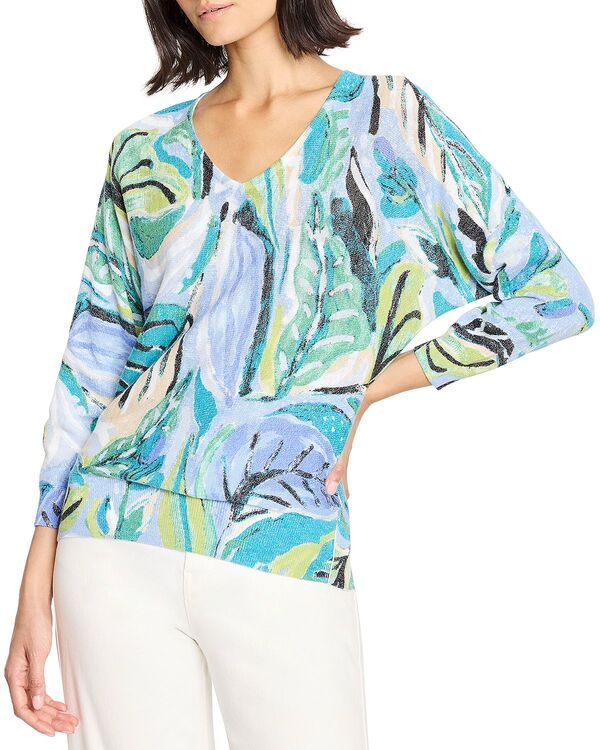 ニックプラスゾーイ レディース アウター ニット・セーター NICZOE Island Beat Slub Sweater Blue Multi ブルー
