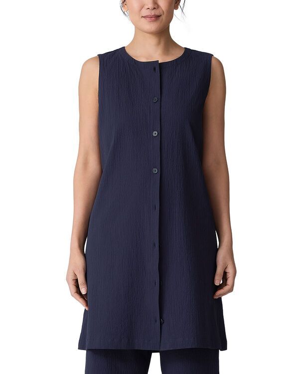 エイリーンフィッシャー レディース アウター ベスト Eileen Fisher Tie Back Vest Ink